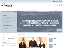 Tablet Screenshot of itaipu.gov.py