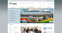 Desktop Screenshot of itaipu.gov.br